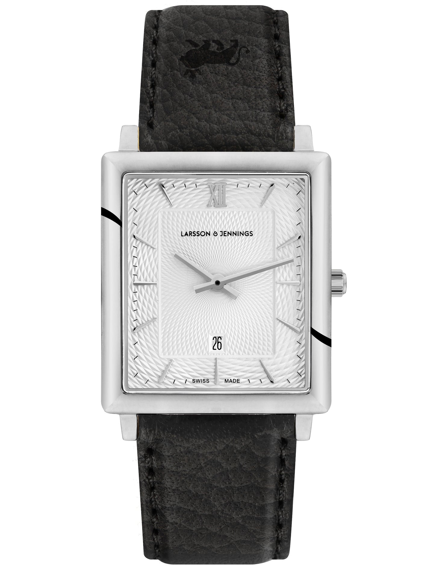 Sloan Diamond Leather 40mm Silver White