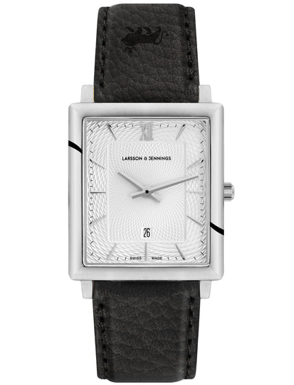 Sloan Diamond Leather 40mm Silver White
