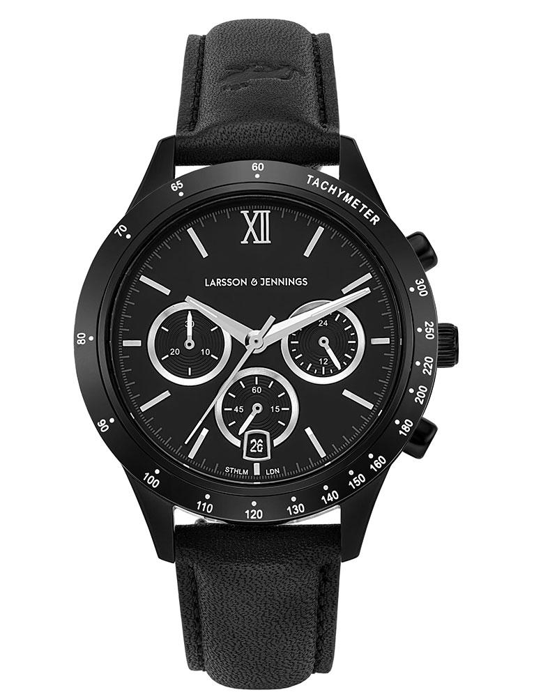 Rally Black Leather 39mm Black