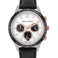 Rally Black Leather 39mm Silver Black White Rose Gold