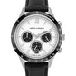 Rally Black Leather 39mm Silver Black White