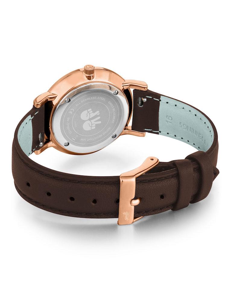 Code Dot Leather 33mm Rose Gold Pink
