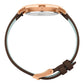 Code Dot Leather 33mm Rose Gold Pink