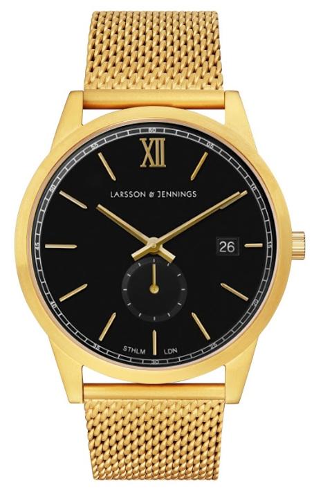 SAXON 39MM GOLD/BLACK MILANESE GOLD