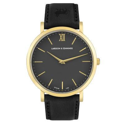 LUGANO LEATHER 40MM GOLD BLACK