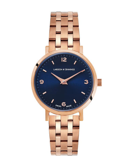 Solaris Lugano Vasa Link 26mm Rose Gold Navy