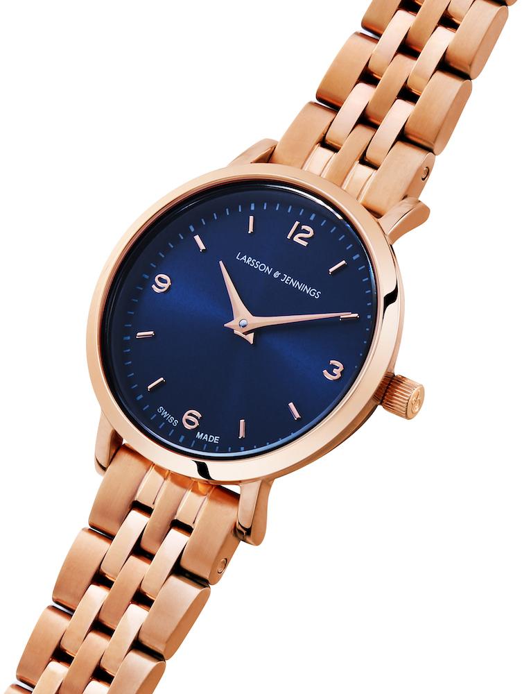 Solaris Lugano Vasa Link 26mm Rose Gold Navy