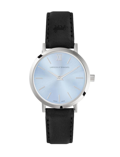 Solaris Lugano Leather 26mm Silver Blue