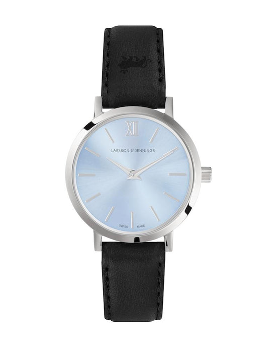 Solaris Lugano Leather 26mm Silver Blue
