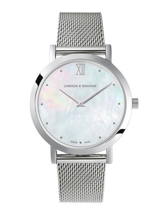 Bernadotte Lugano Milanese 33mm Silver Pearl