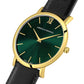 Solaris Lugano Leather 40mm Gold Green