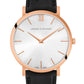 Solaris Lugano Leather 40mm Rose Gold White