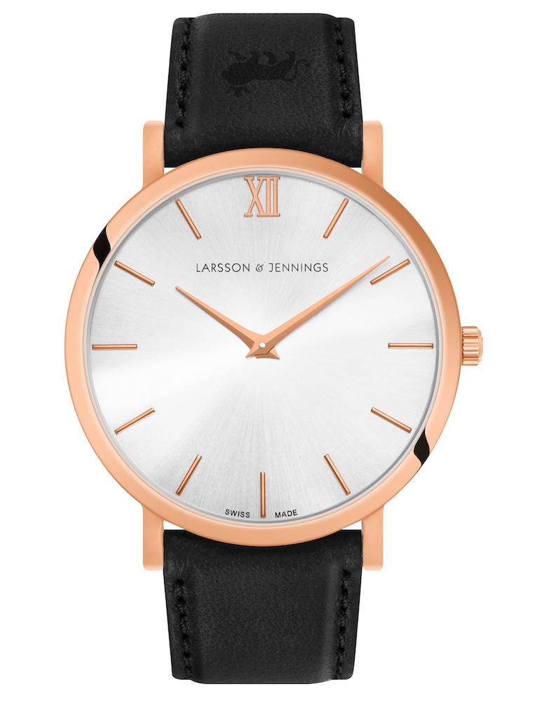 Solaris Lugano Leather 40mm Rose Gold White