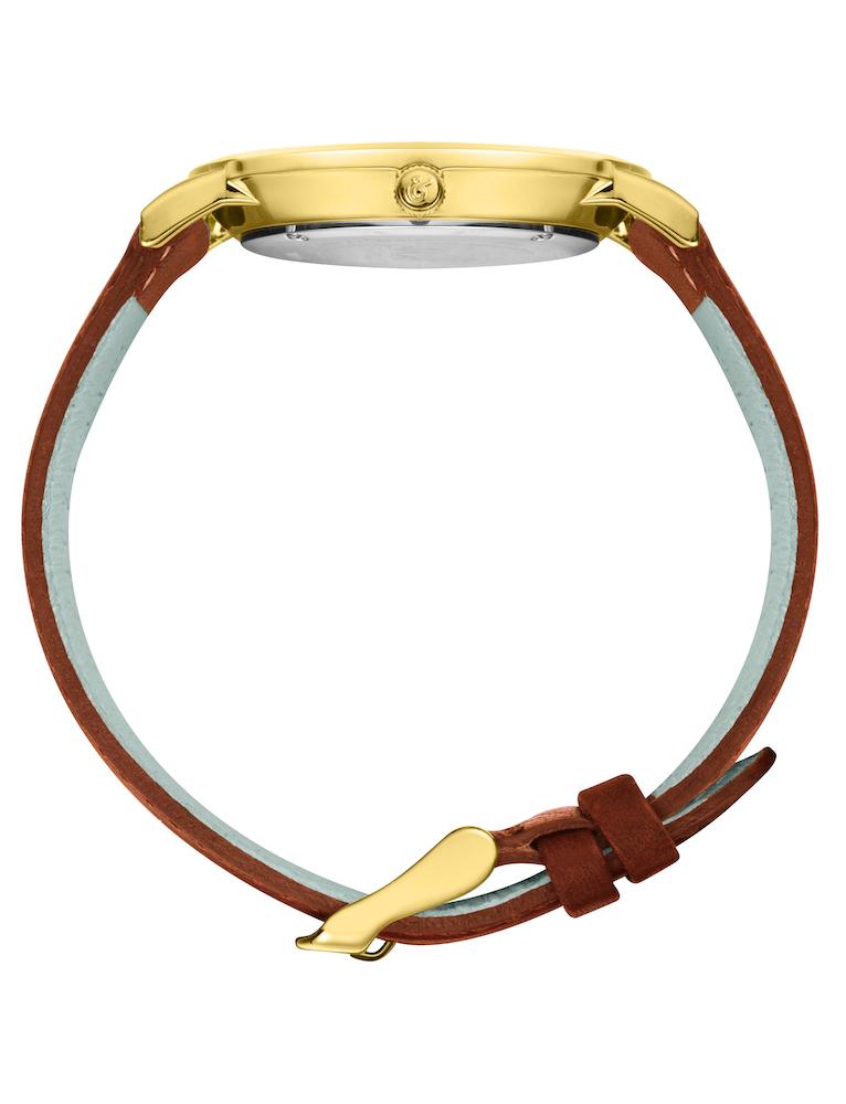 Sloan Guilloche Leather 40mm Gold White