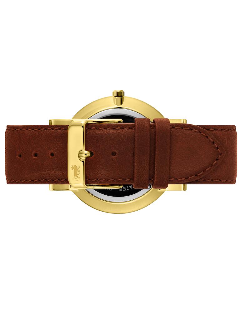Sloan Guilloche Leather 40mm Gold White