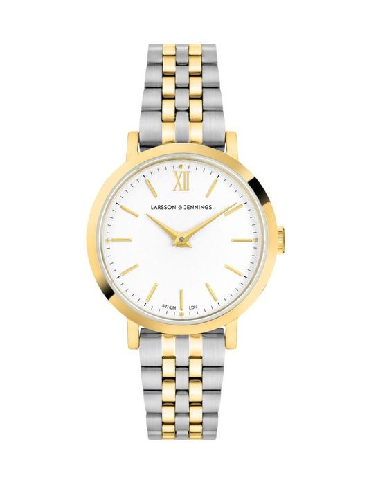 Lugano Vasa Link 26mm Gold Satin-White