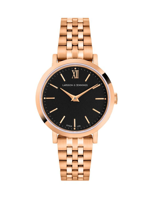 Lugano Vasa Link 26mm Rose Gold Black