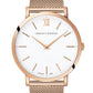 Lugano Milanese 40mm Rose Gold Satin-White