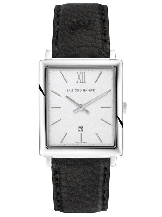 NORSE LEATHER 40MM SILVER SATIN-WHITE