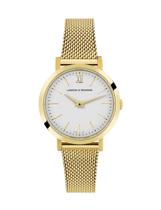 Lugano Milanese 26mm Gold Satin-White