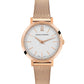 Lugano Milanese 26mm Rose Gold Satin-White