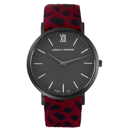 WILD LUGANO 40MM BLACK BLACK RED-CHEETAH
