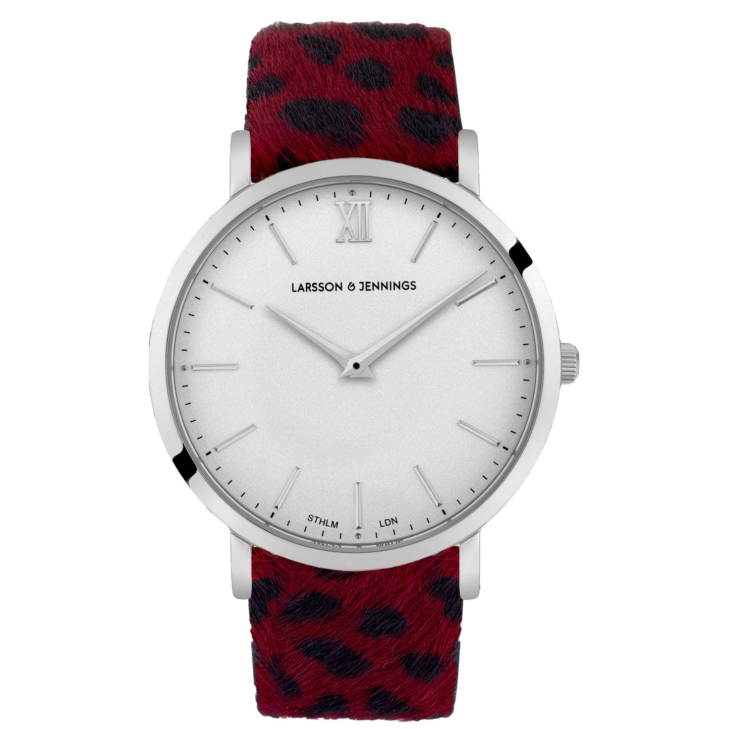 WILD LUGANO 40MM SILVER WHITE RED-CHEETAH