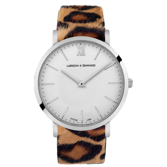 WILD LUGANO 40MM SILVER WHITE LEOPARD