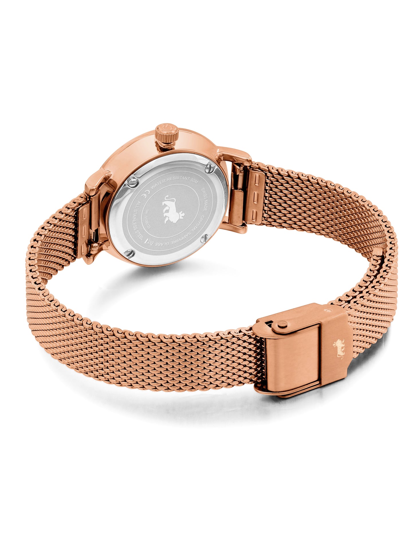 Aurora Milanese 26mm Rose Gold White