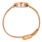 Lugano Milanese 26mm Rose Gold Satin-White