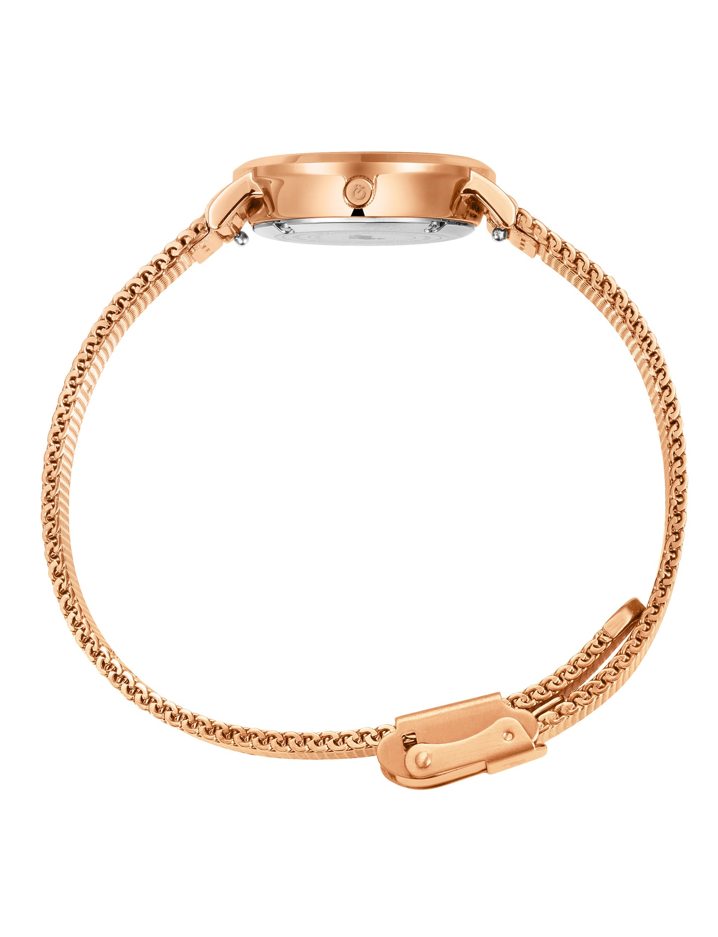 Aurora Milanese 26mm Rose Gold White