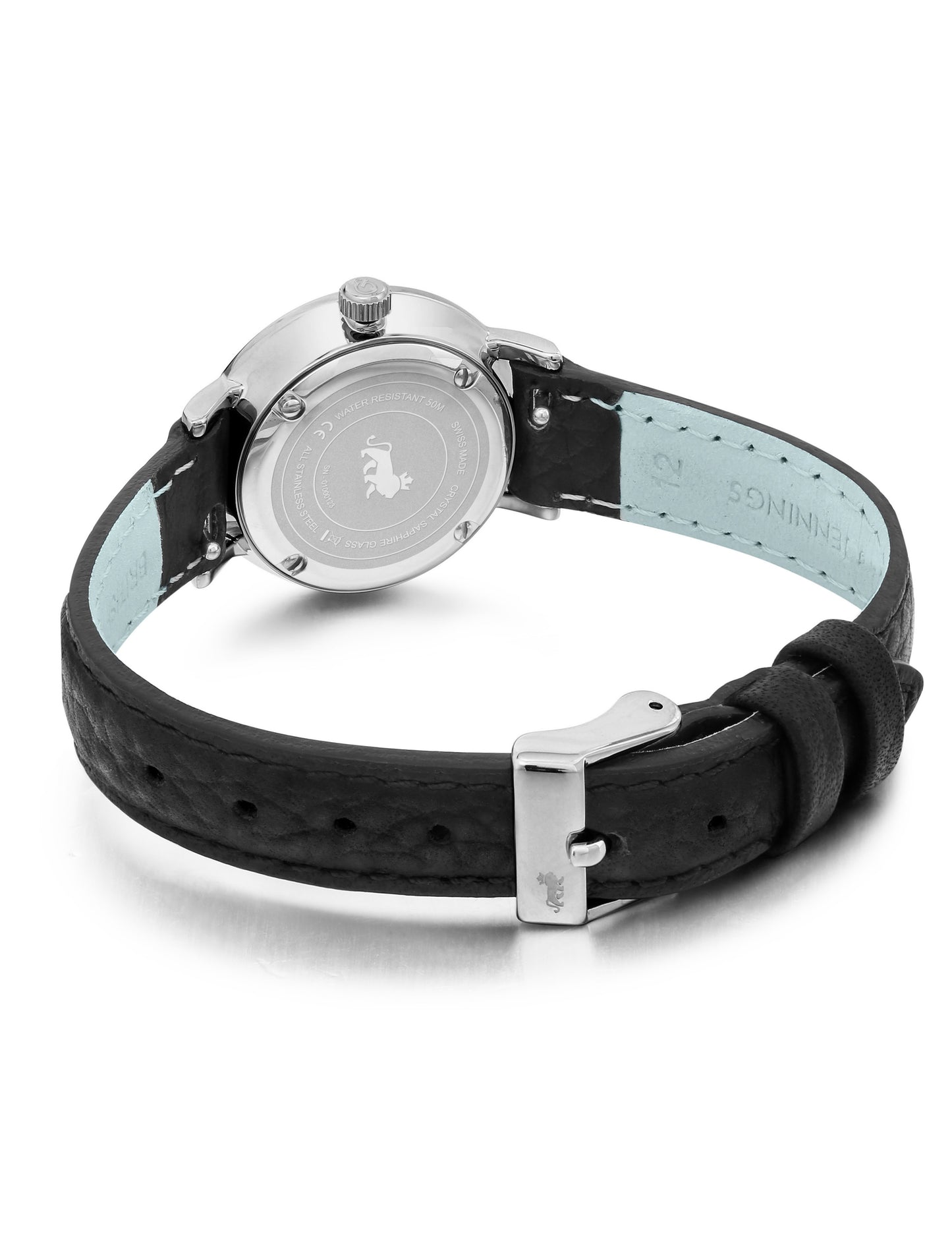 Sloan Cube Leather 26mm Silver White