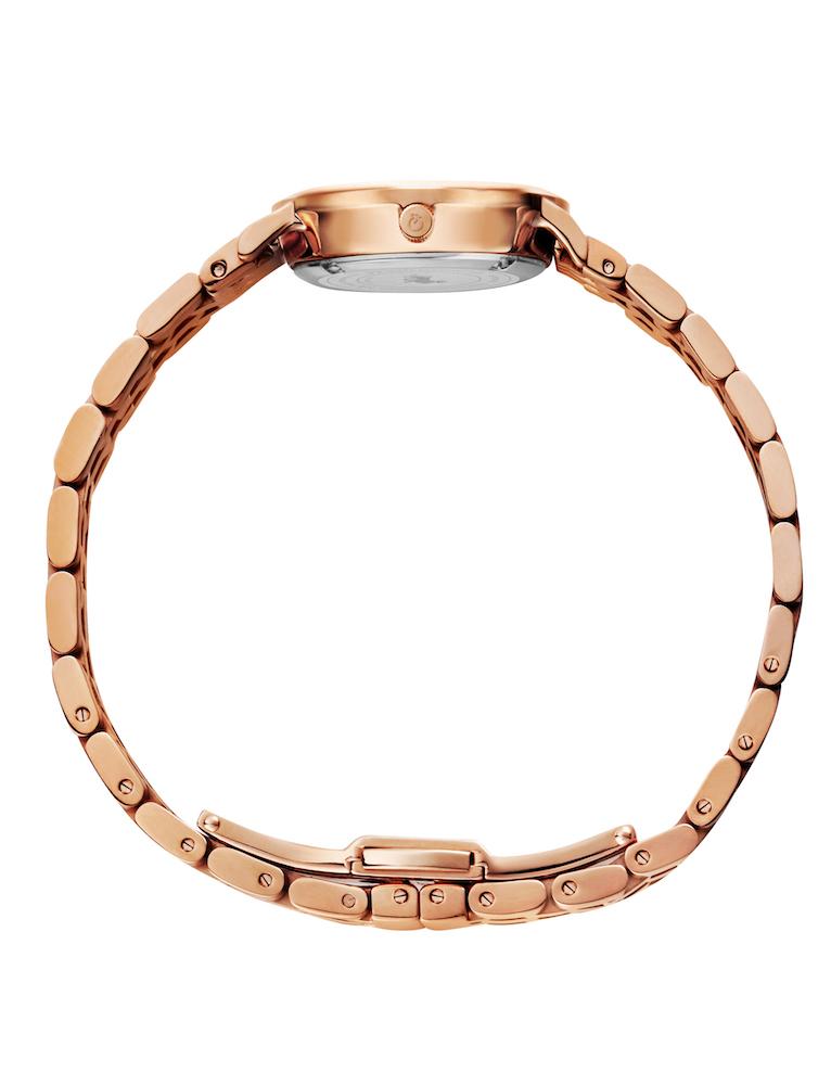Lugano Vasa Link 26mm Rose Gold Satin-White
