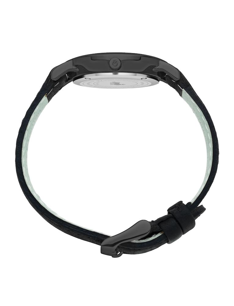Lugano Black Leather 33mm Black