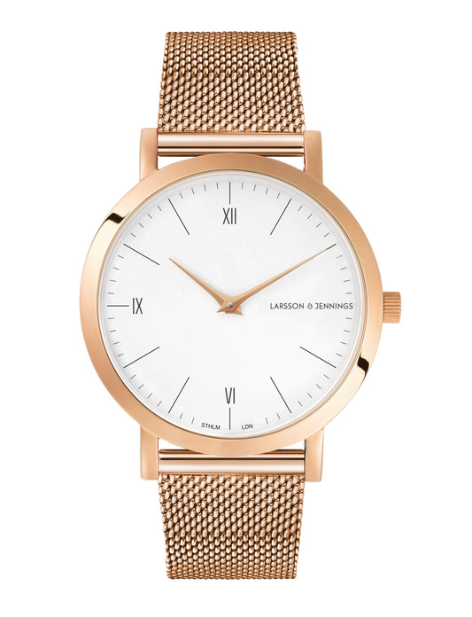 Code Classic Milanese 33mm Rose Gold White