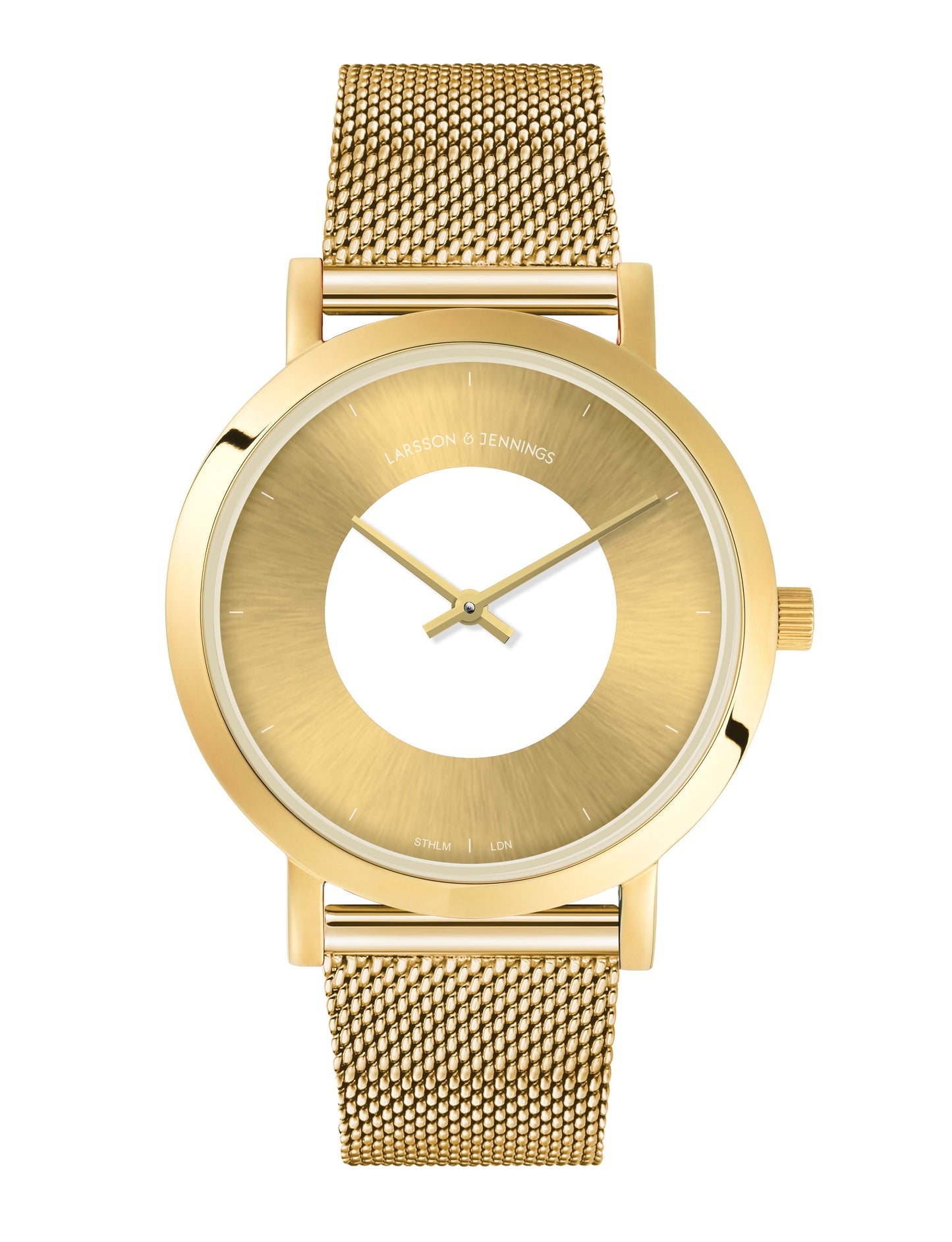 Code Dot Milanese 33mm Gold White