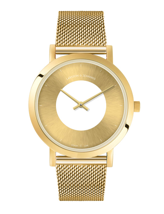 Code Dot Milanese 33mm Gold White