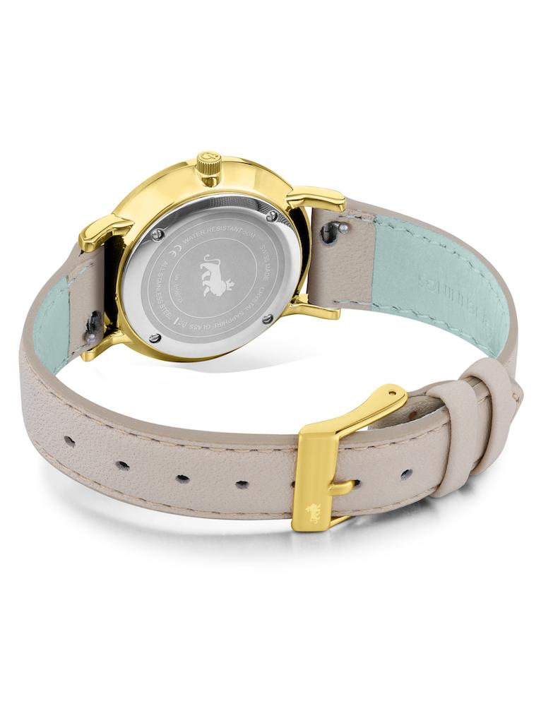 Solaris Lugano Leather 33mm Gold Red