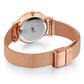 Lugano Milanese 33mm Rose Gold Satin-White