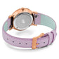 Solaris Lugano Leather 33mm Rose Gold Purple