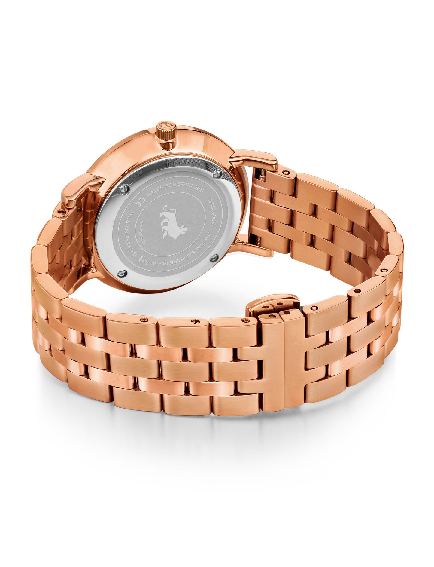 Bernadotte Lugano Vasa Link 33mm Rose Gold Pearl