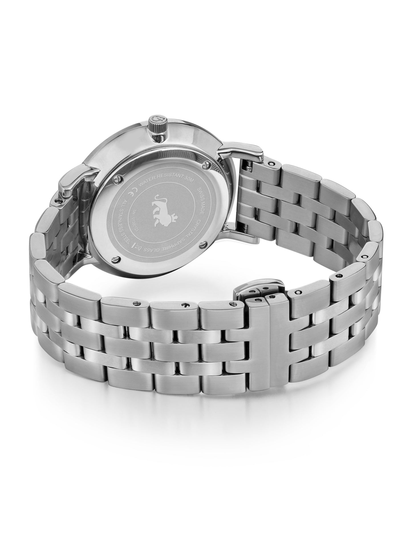 Bernadotte Lugano Vasa Link 33mm Silver Pearl