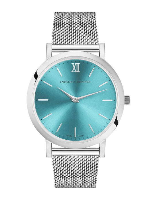 Solaris Lugano Milanese 33mm Silver Aqua