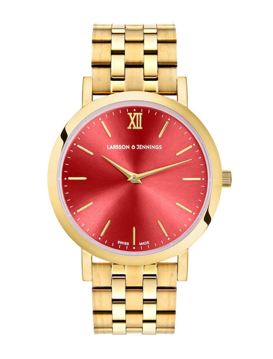 Solaris Lugano Vasa Link 33mm Gold Red
