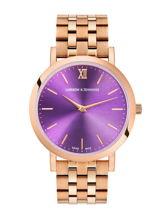 Solaris Lugano Vasa Link 33mm Rose Gold Purple