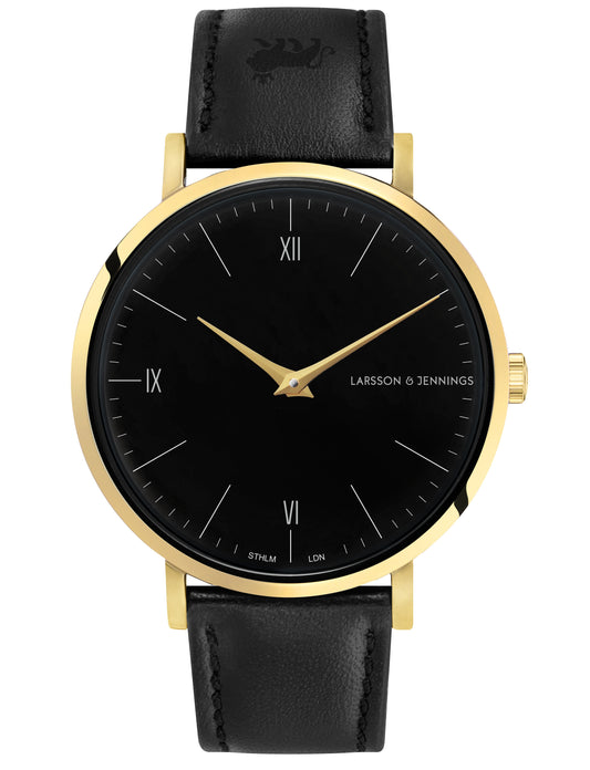 Code Classic Leather 38mm Gold Black