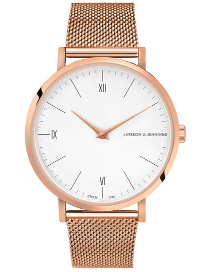 Code Classic Milanese 38mm Rose Gold White