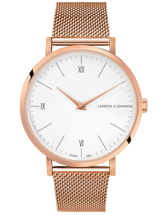 Code Classic Milanese 38mm Rose Gold White