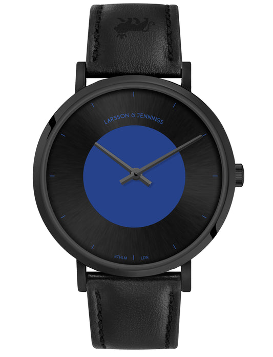 Code Dot Leather 38mm Black Blue