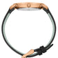 Opera Leather 38mm Rose Gold White